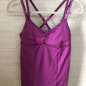 lululemon adjustable cross-cross back tank top- 8